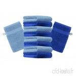 BETZ Lot de 10 Gants de Toilette Premium Bleu Royal et Bleu Clair  Taille: 16x21 cm - B00XU8UK4A